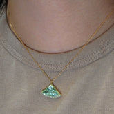 Trilliant Aquamarine Necklace